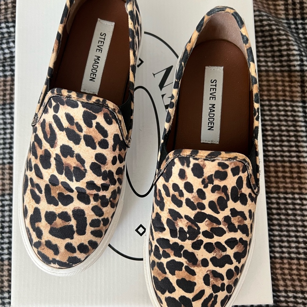 Steve Madden Leopard Slip-On Sneakers